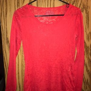 Red long sleeve shirt